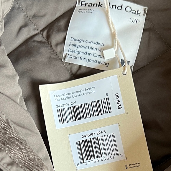 Frank & Oak Skyline Shirt Jacket Small - Picture 5 of 5